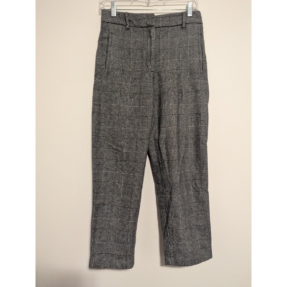 Wilfred Pants - Aritzia Wilfred Wool Cashmere Trouser Dress Pants Gray Tapered Plaid Womens Sz 6